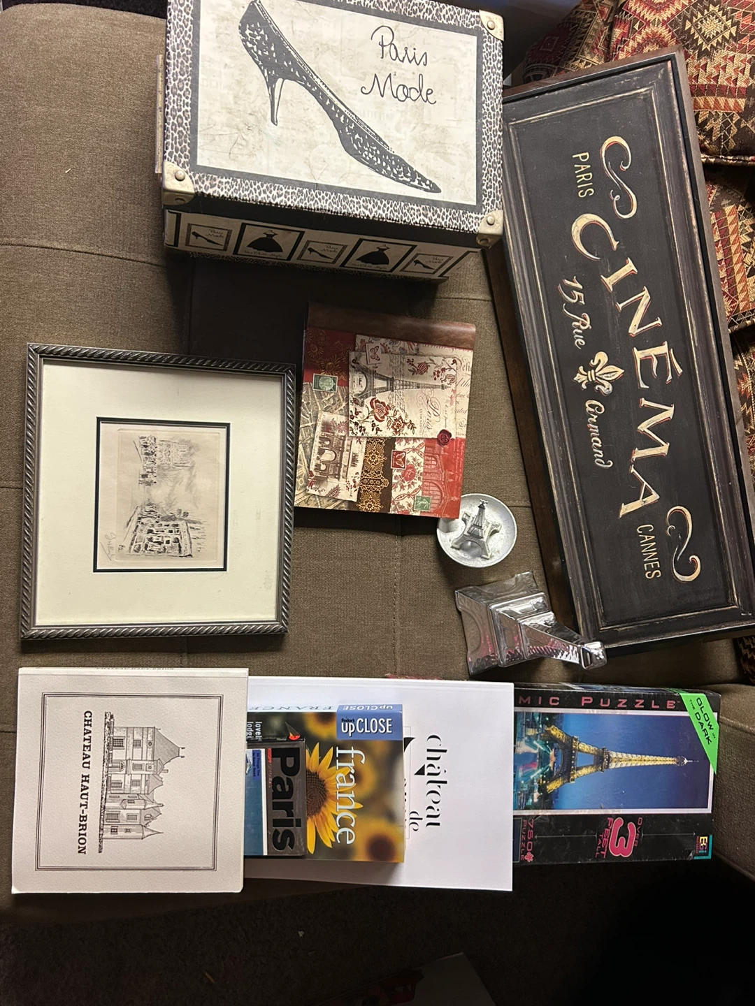 Paris French books decor signed artwork - photo 3