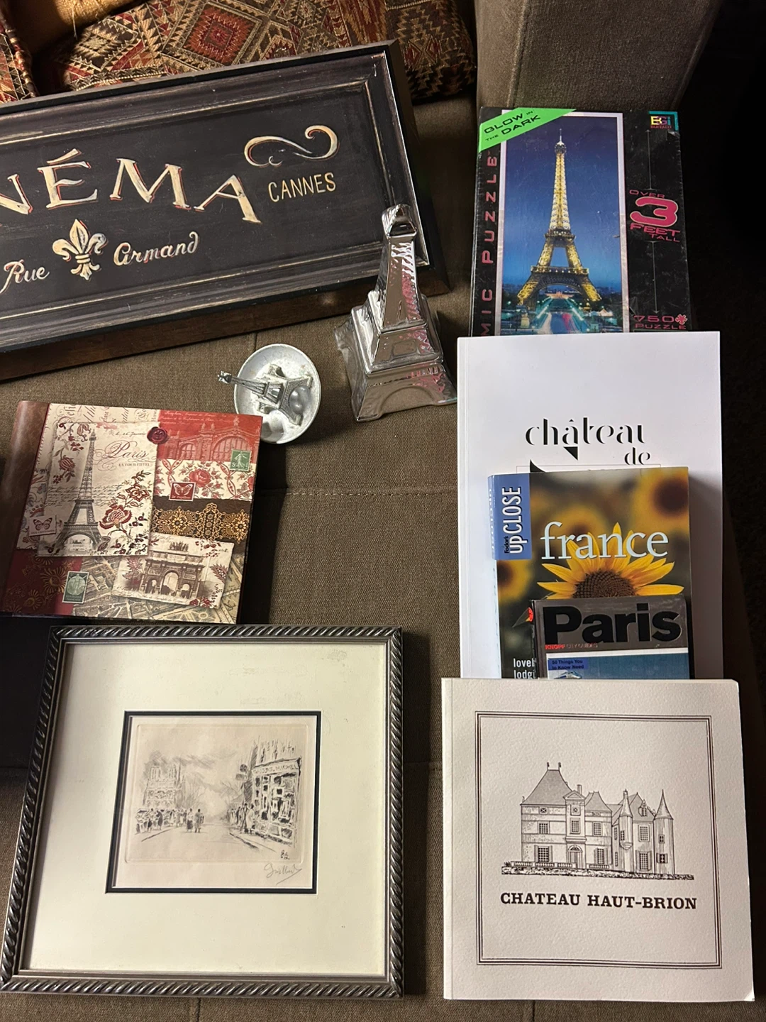 Paris French books decor signed artwork - photo 2