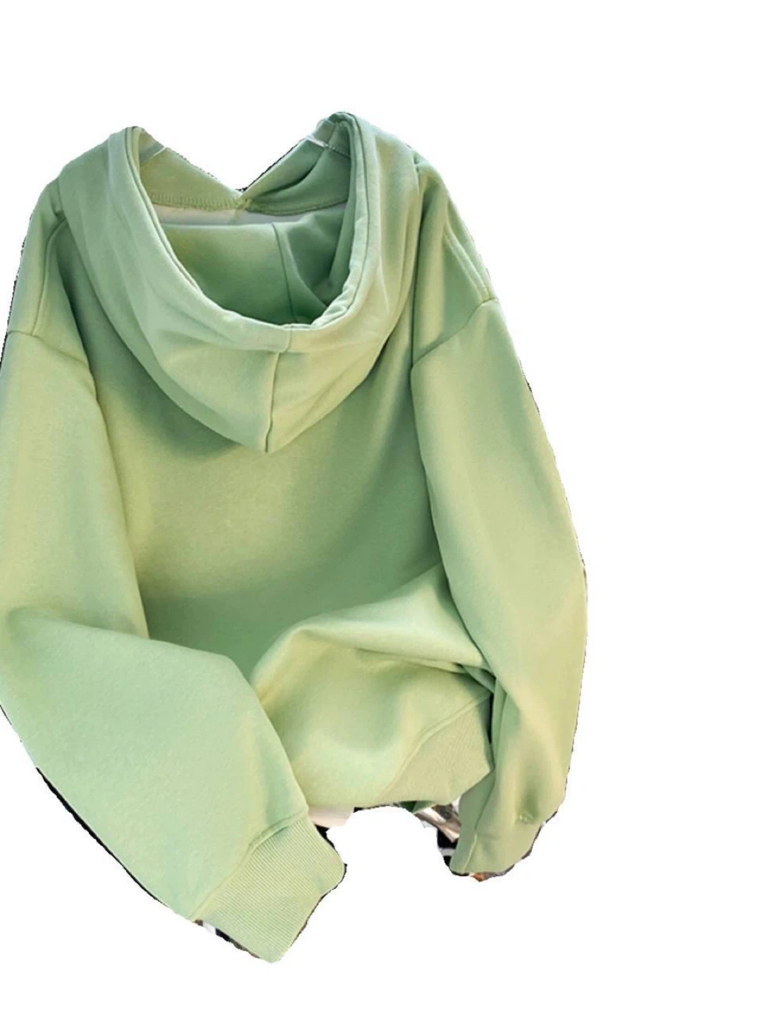 Light Green Graphic Hoodie with Sheep Design - photo 5