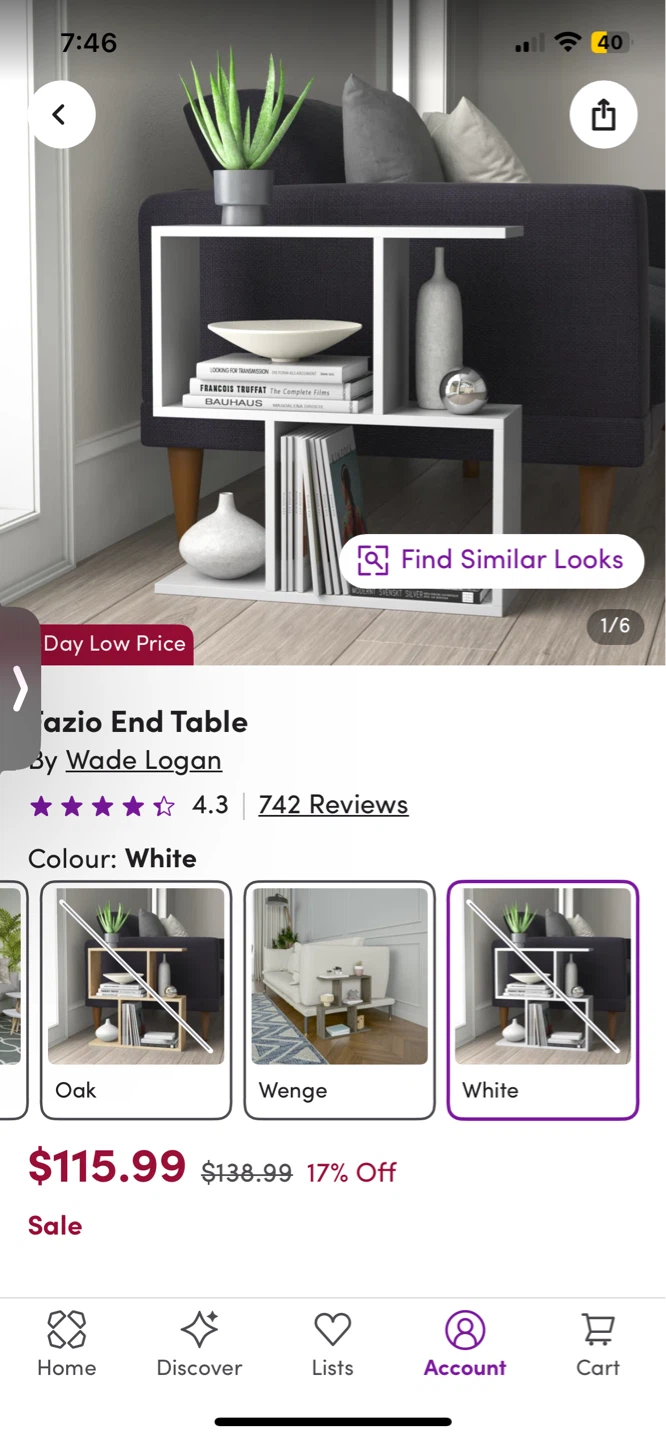 White End Table Bookshelf - photo 3