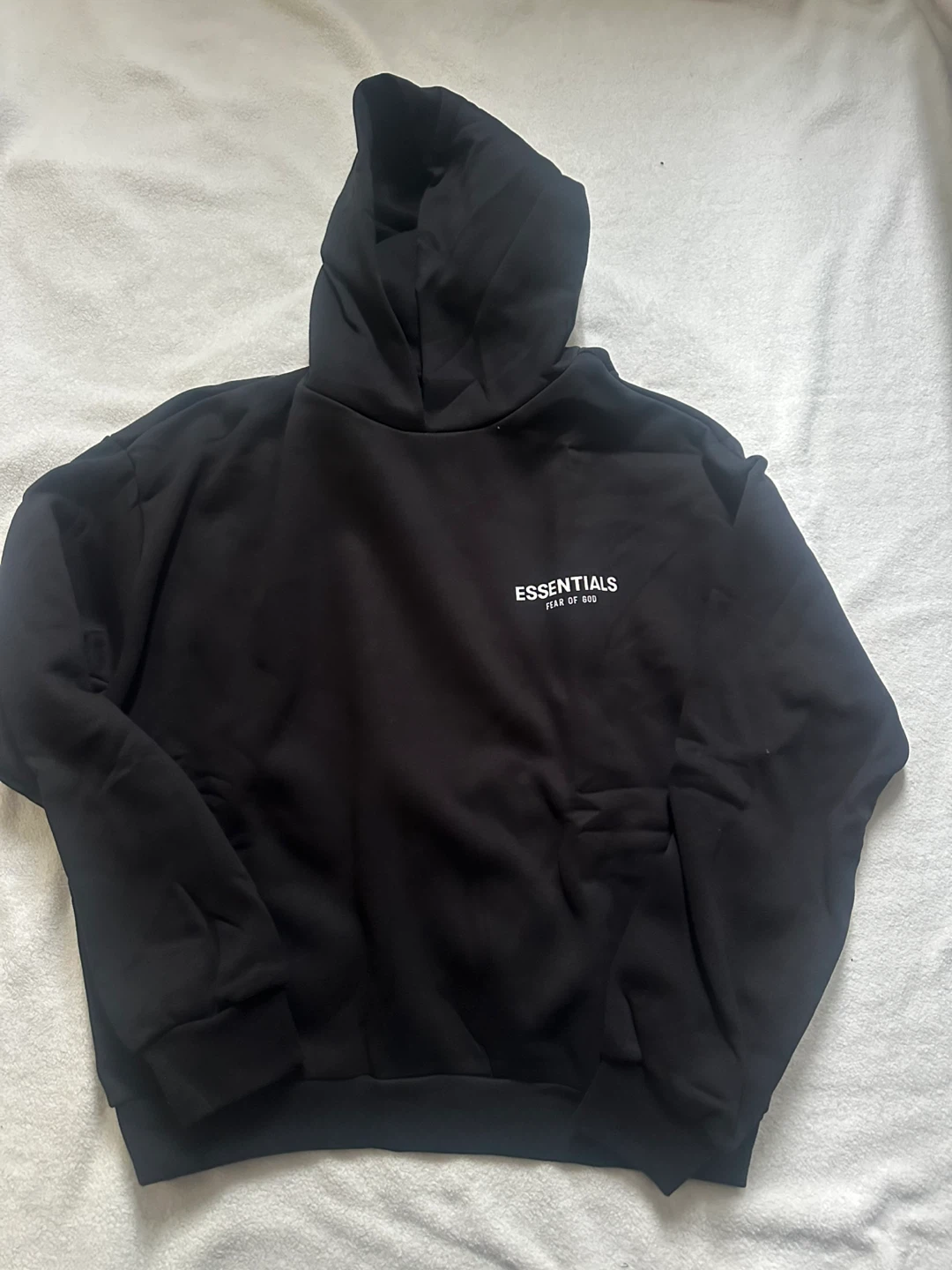 Black Fear of God Essentials Hoodie