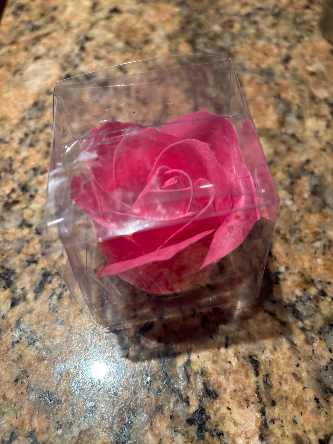 Pink Rose Soap Flower