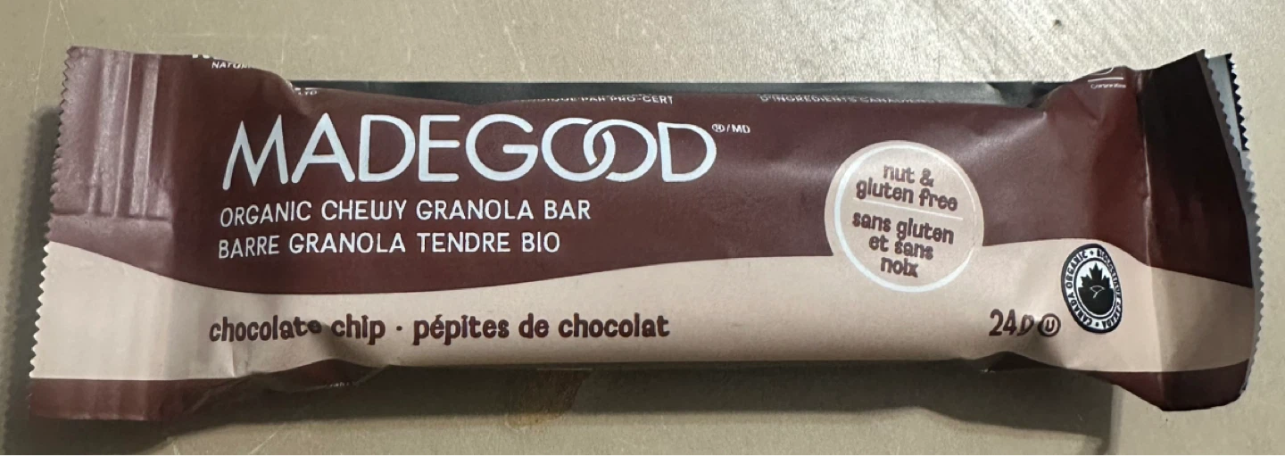 MadeGood Organic Chewy Granola Bar - Chocolate Chip
