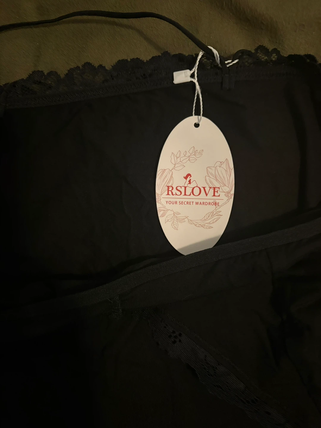 RS LOVE Black Lace Babydoll Nightgown XL - photo 4