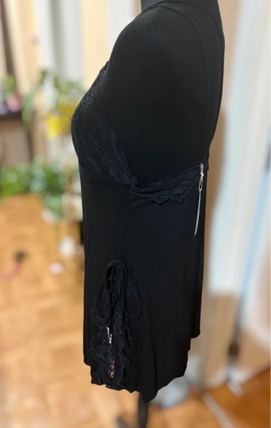 RS LOVE Black Lace Babydoll Nightgown XL - photo 3