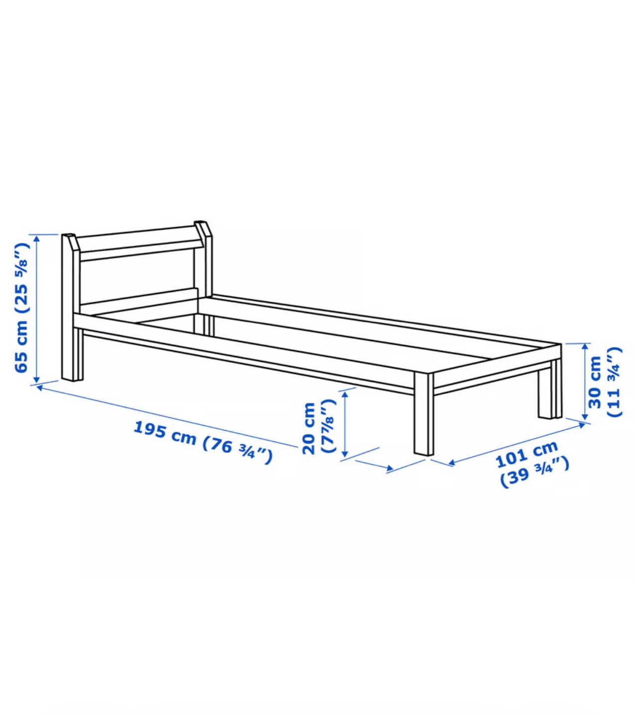 IKEA Twin Bed Frame (NEIDEN, Solid Wood) - Great Condition - photo 2