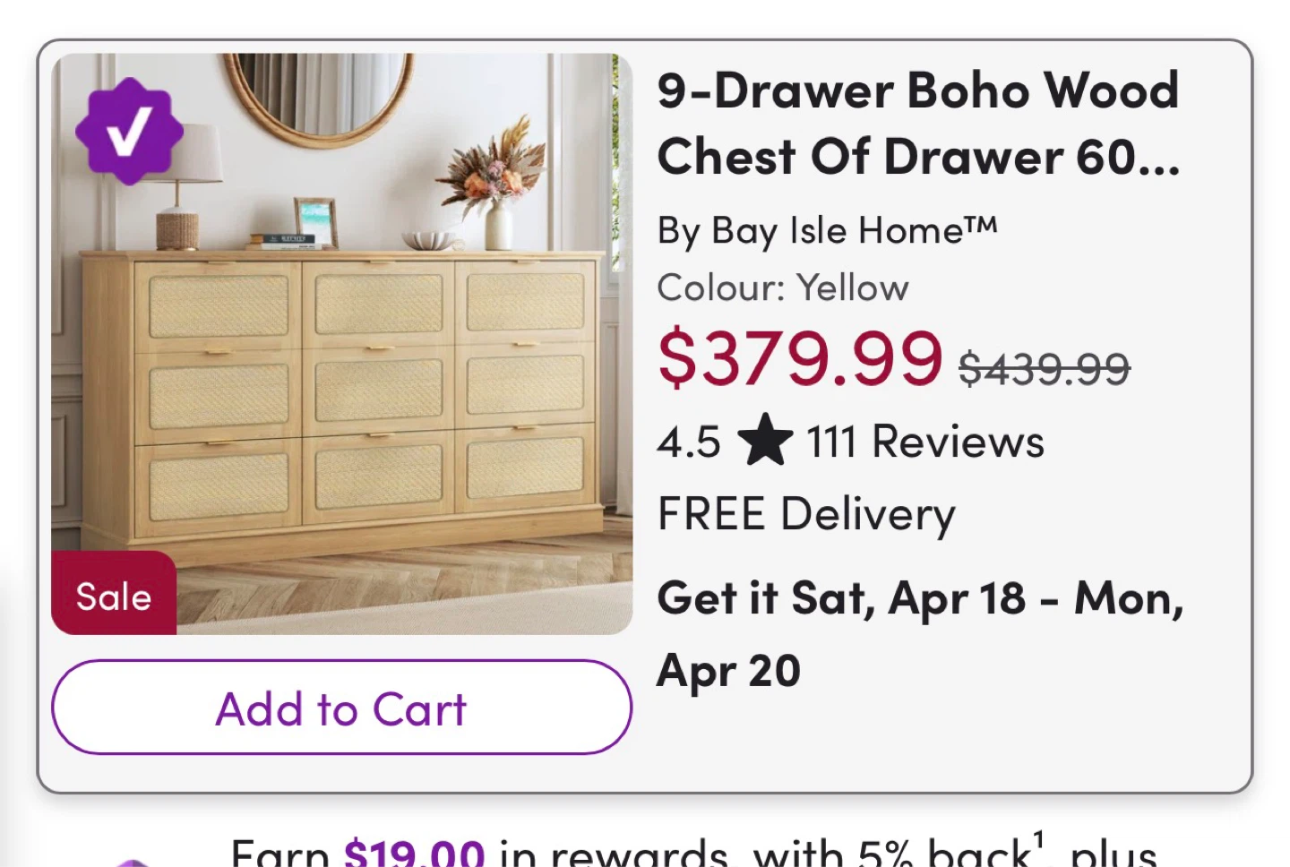 9-Drawer Chest of Drawers - photo 3