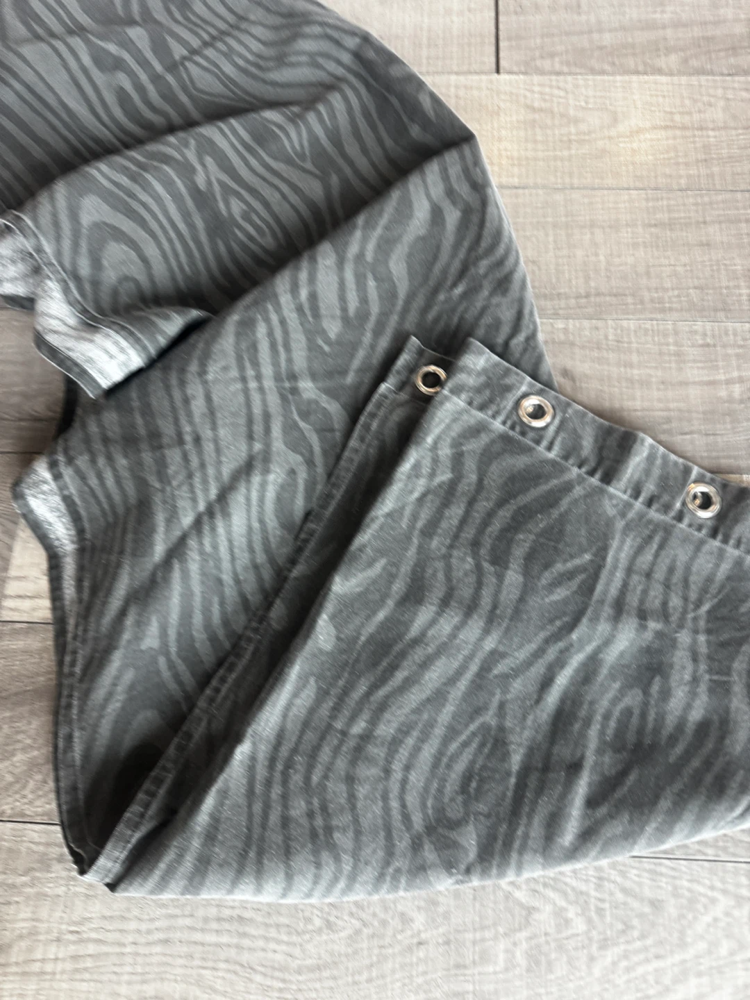 Grey Zebra Print Shower Curtain