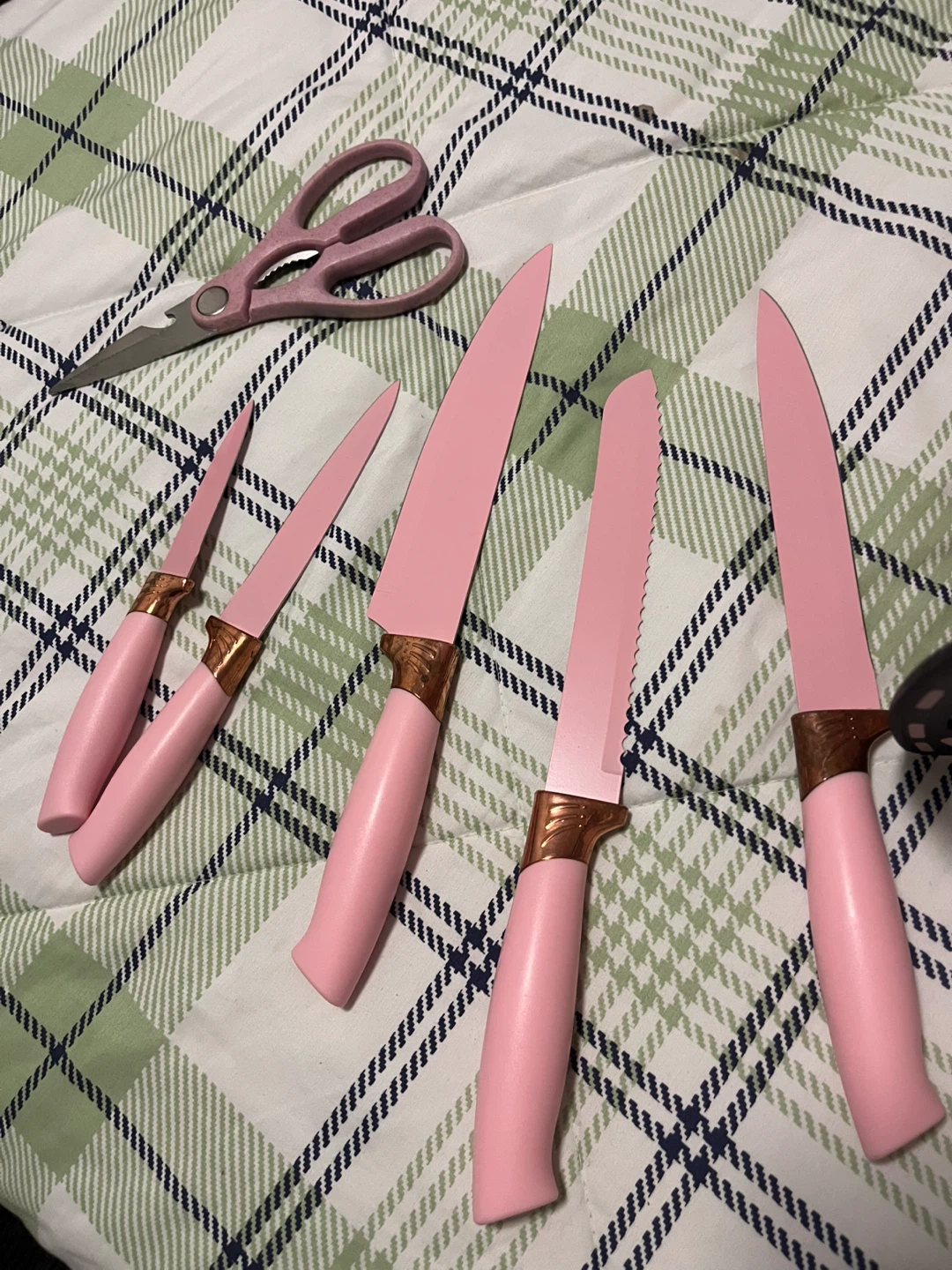 Pink Kitchen Utensil Set with Block, Knives, and Cutting Board - photo 4