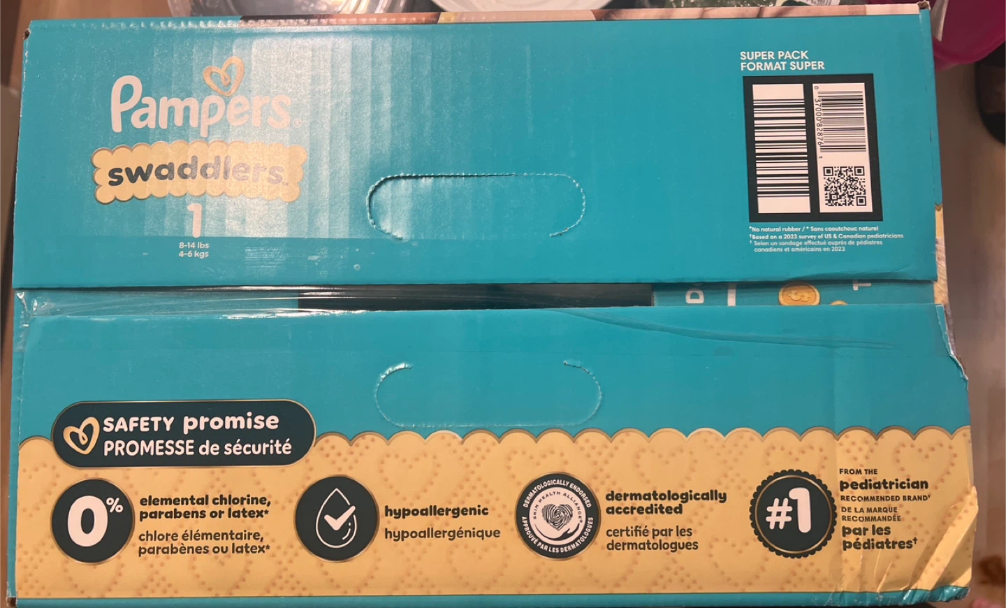 Pampers Swaddlers Size 1 Diapers, 96 Count Unopened Box - photo 2