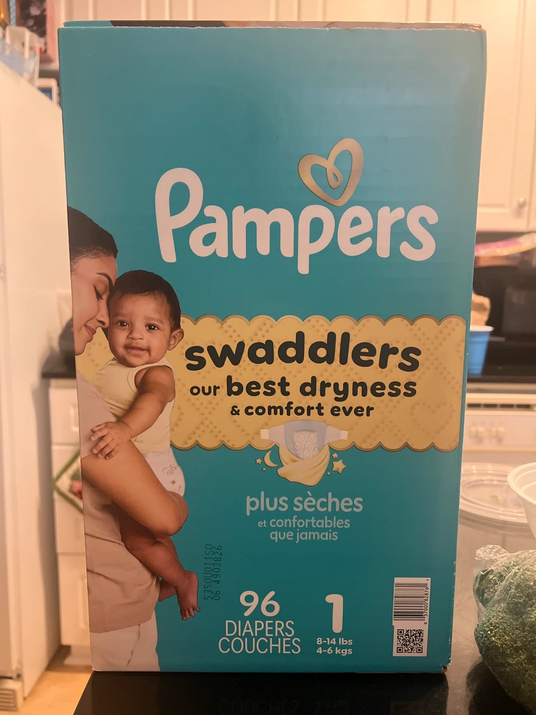 Pampers Swaddlers Size 1 Diapers, 96 Count Unopened Box
