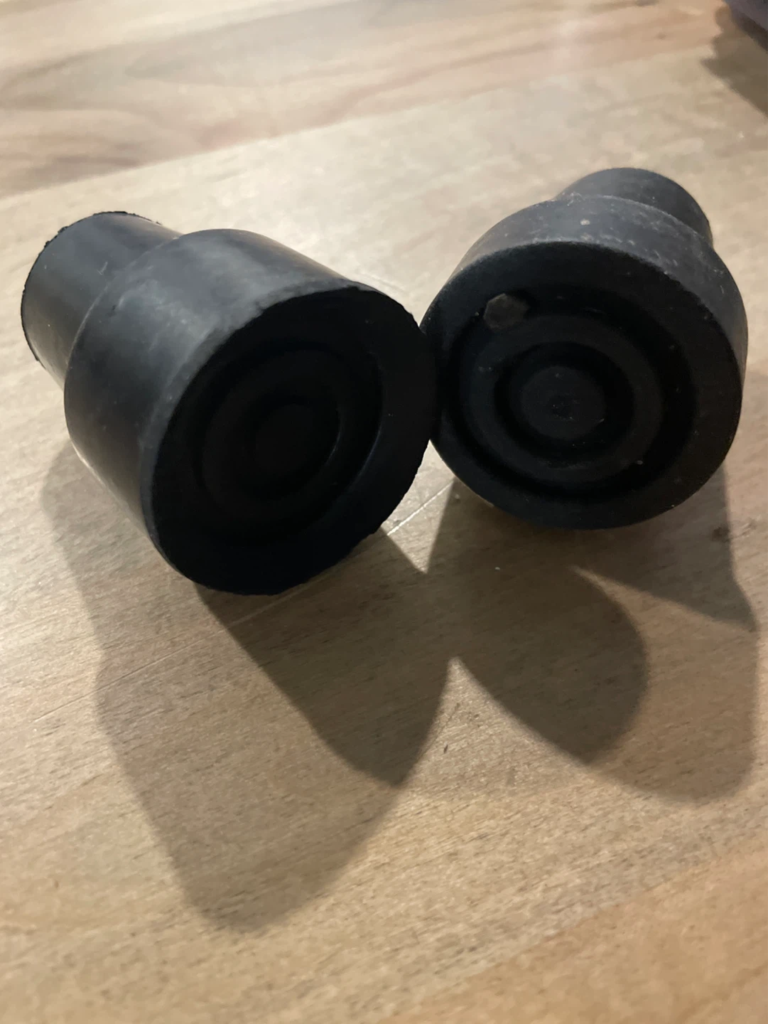 Pair of black rubber cane tips - photo 2