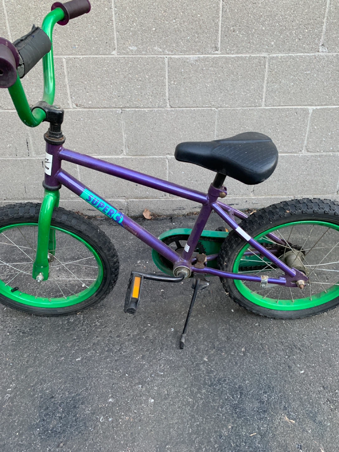 Purple and Green Kids Bicycle - photo 2