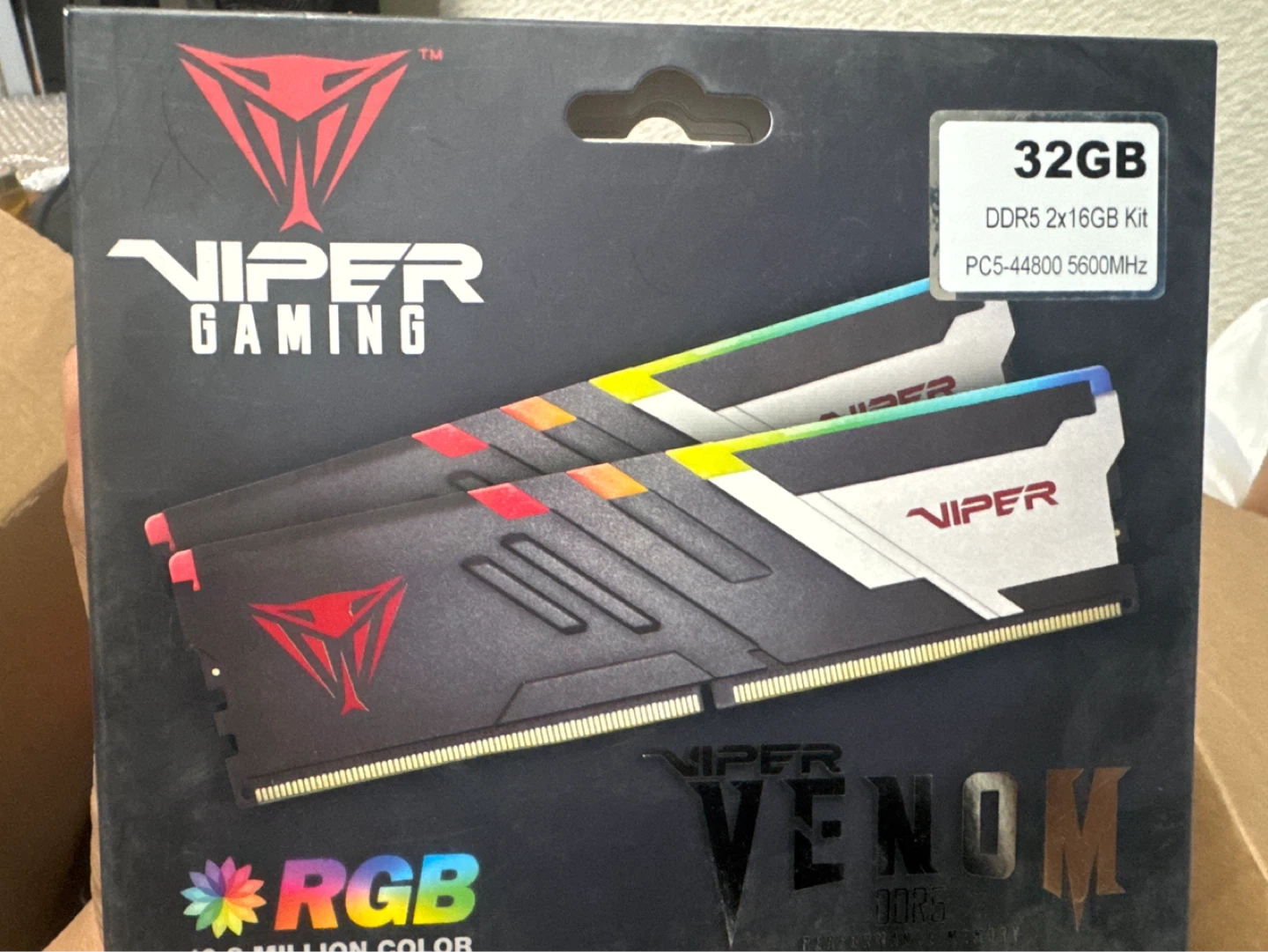 Patriot Viper Venom RGB DDR5 RAM 32GB (2x16GB) 5600MHz - photo 2