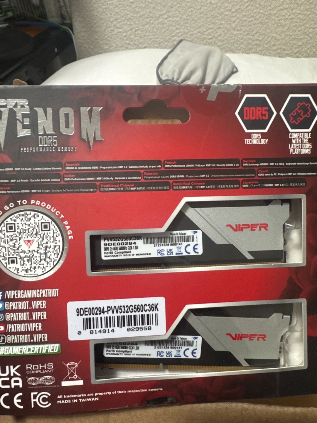 Viper Venom DDR5 32GB (2x16GB) 5600MHz RAM - photo 2