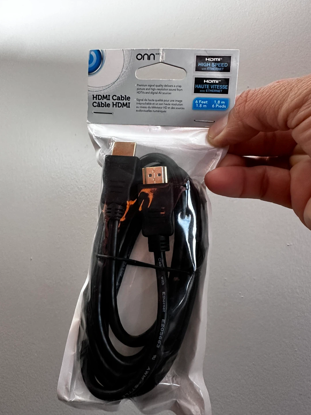 onn. HDMI Cable - High Speed with Ethernet - 6 Feet