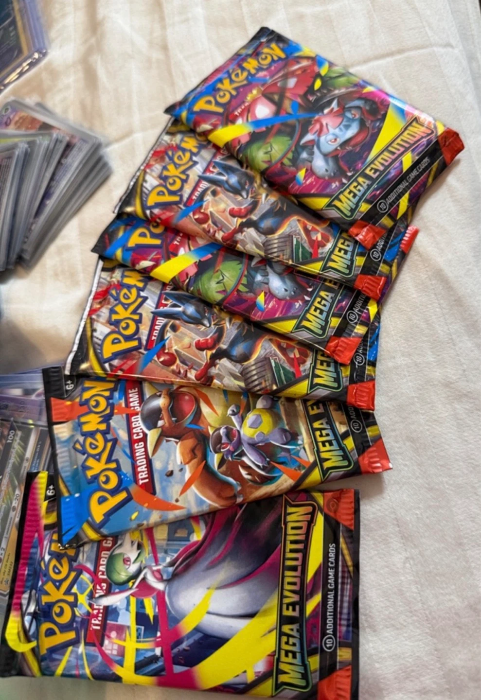 6 pack Pokémon Mega Evolution Booster Packs (Bundle)