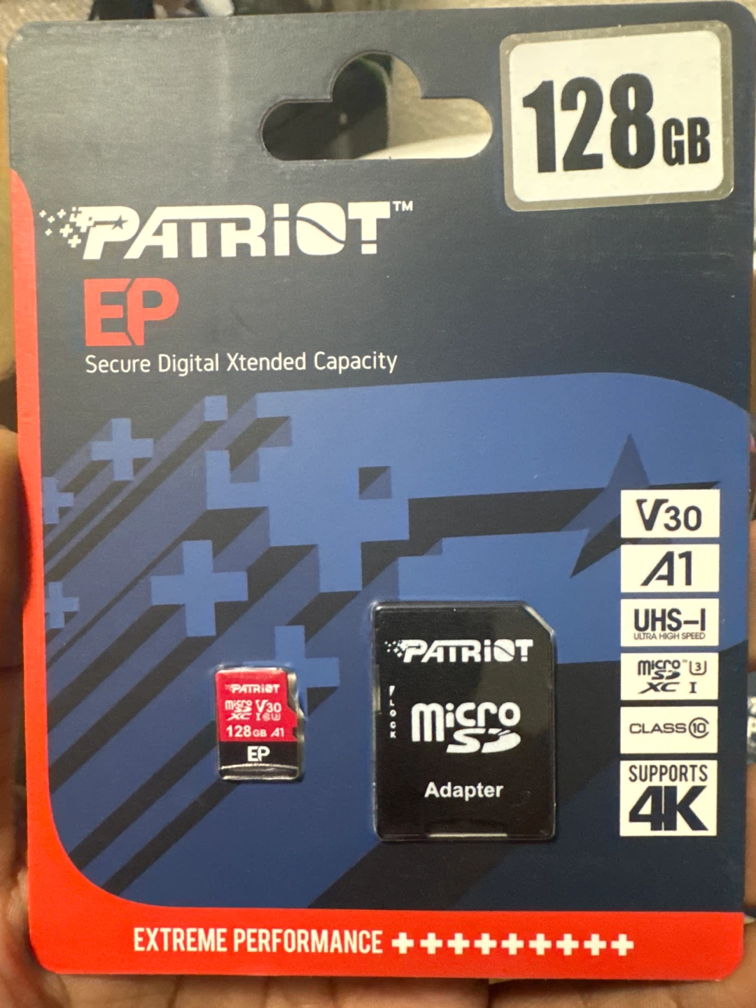 Patriot EP 128GB MicroSD Card with Adapter