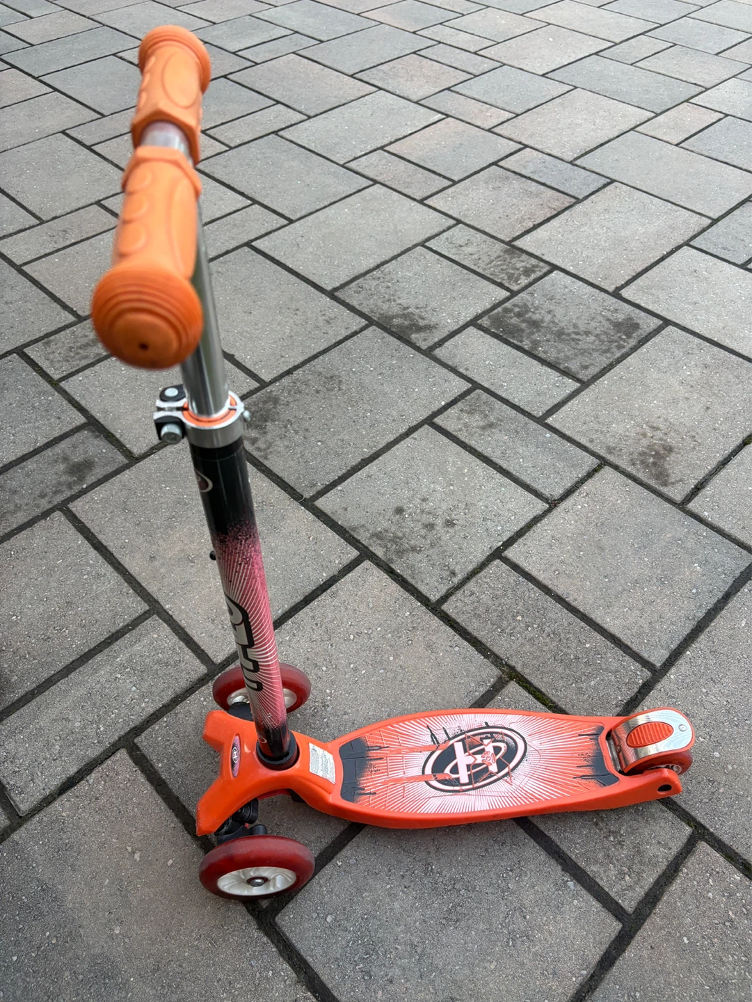 Orange 3-Wheel Scooter