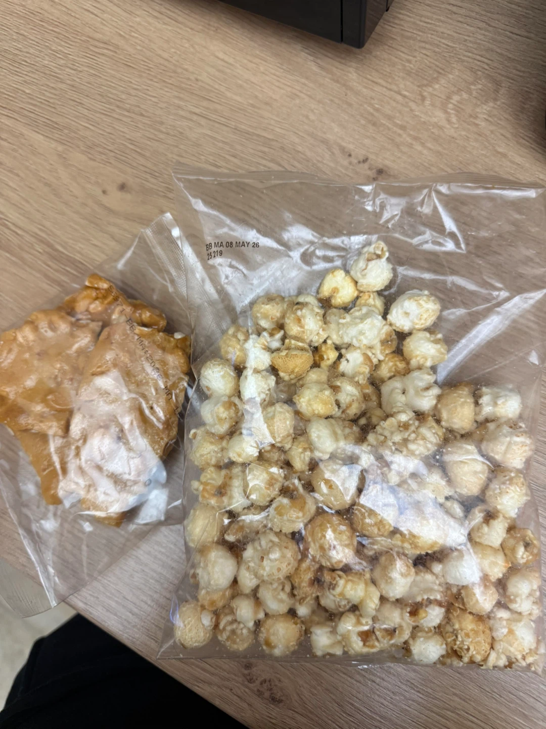 Caramel Popcorn & peanut brittles
