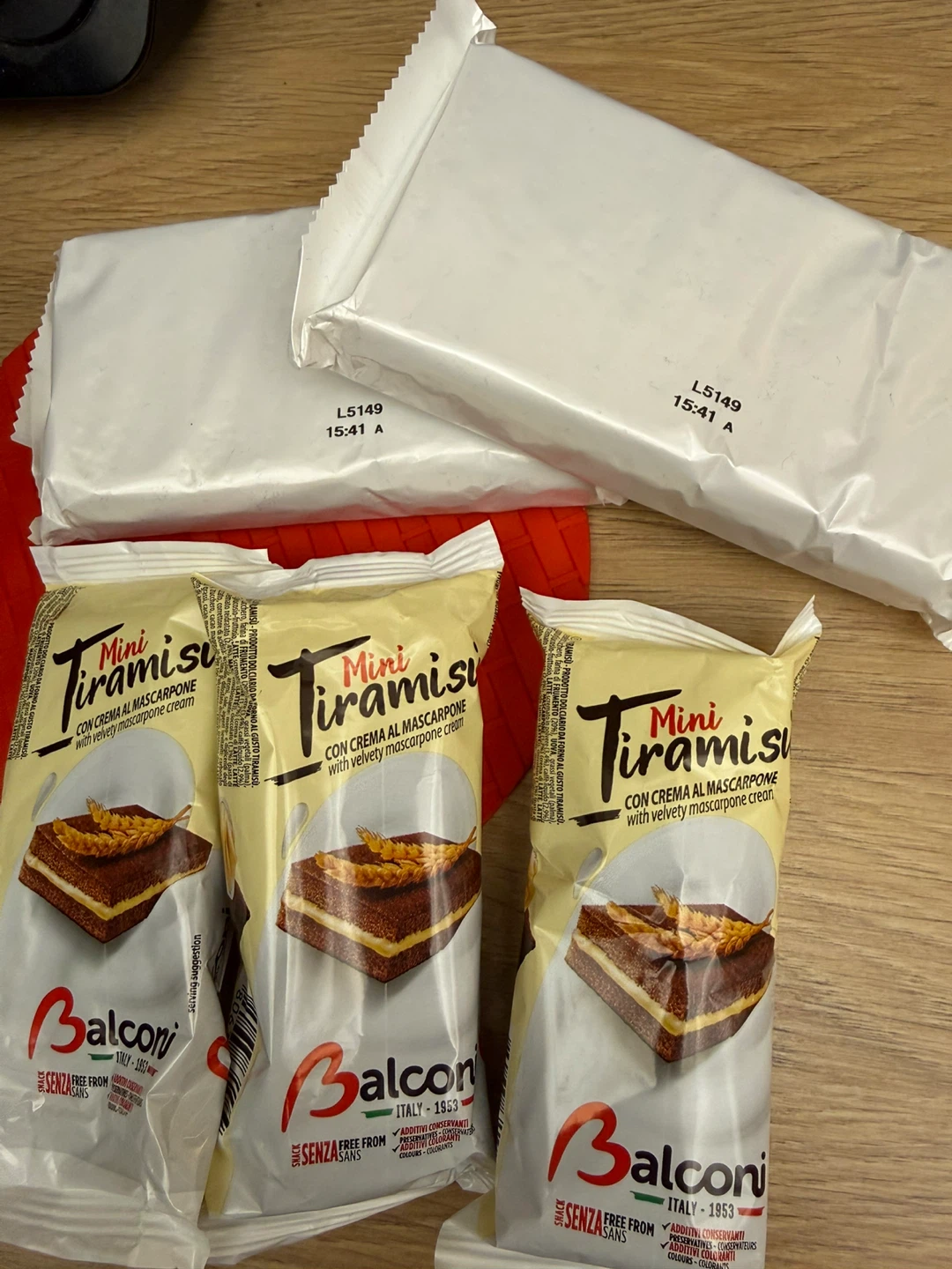 3 Mini Tiramisu Desserts and two shortbread packs