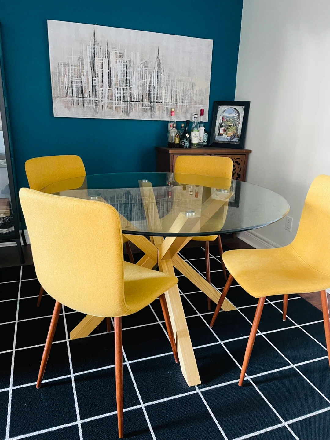 Round Glass Dining Table