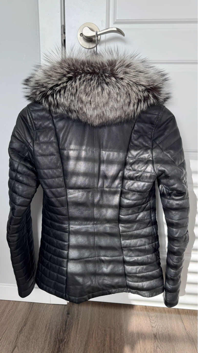 ARES Leather & Fur Jacket Size M