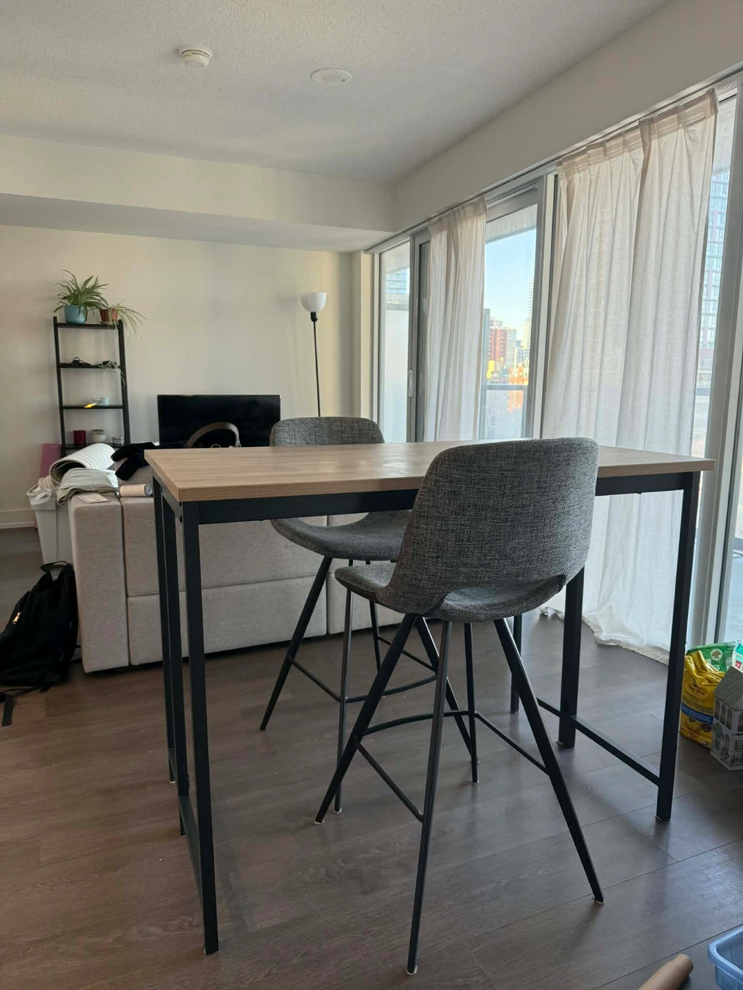 Drop Leaf Counter Height Table with 2 Bar Stool Chairs - photo 4