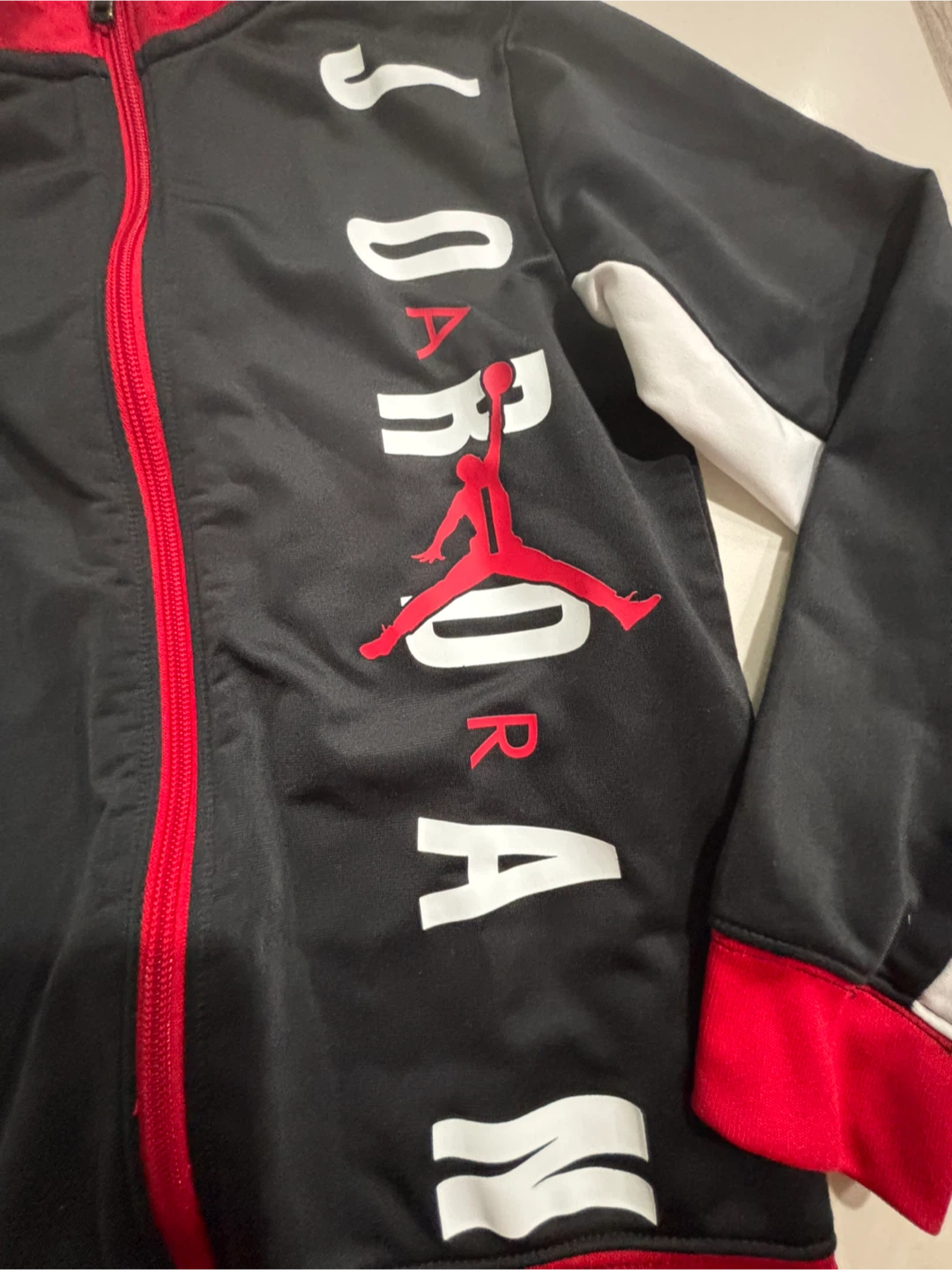 Jordan Track Jacket Kids Size S/P (8-10 Yrs) Black Red - photo 2