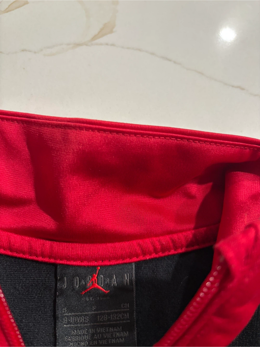 Jordan Track Jacket Kids Size S/P (8-10 Yrs) Black Red - photo 3