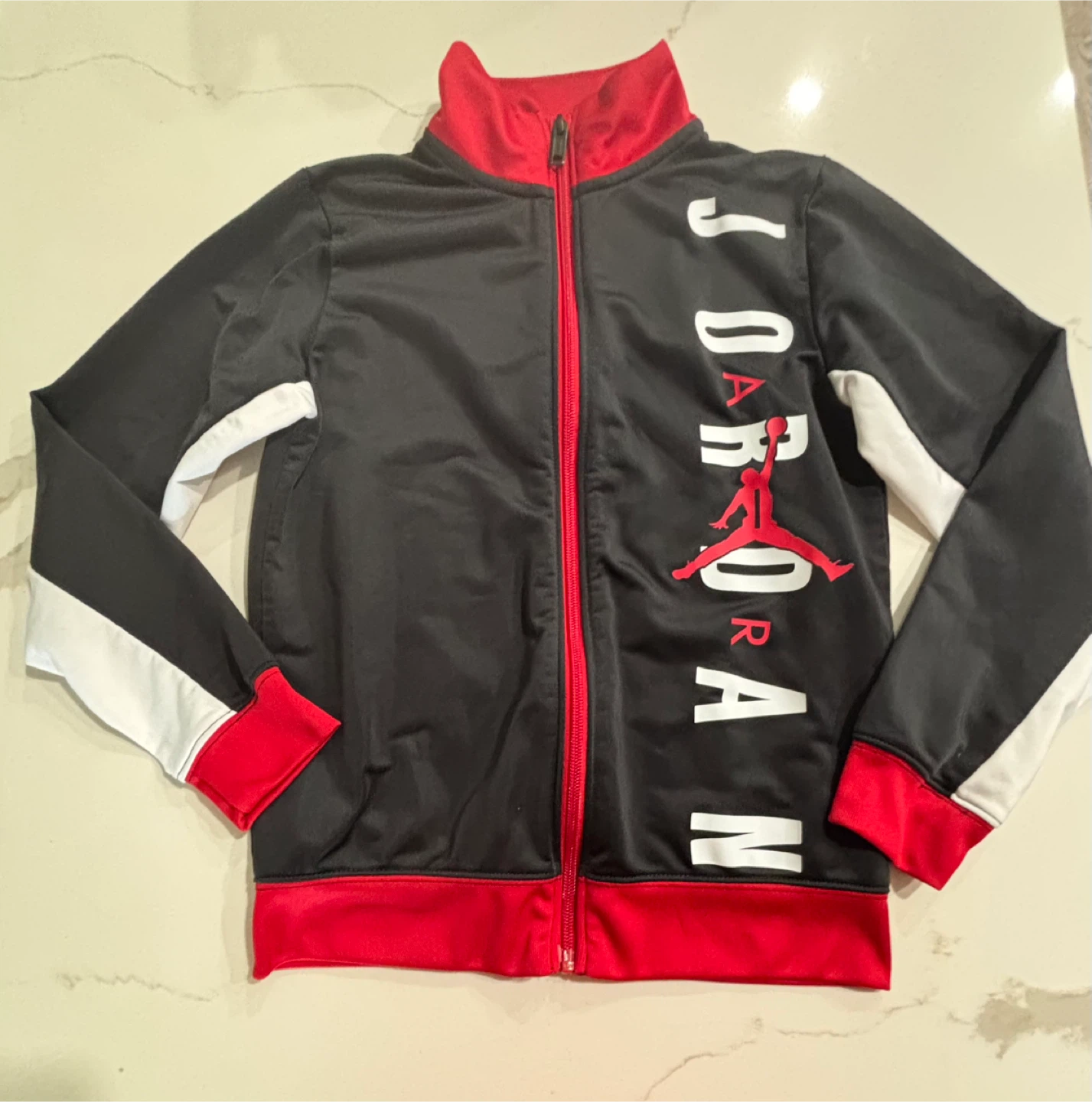 Jordan Track Jacket Kids Size S/P (8-10 Yrs) Black Red