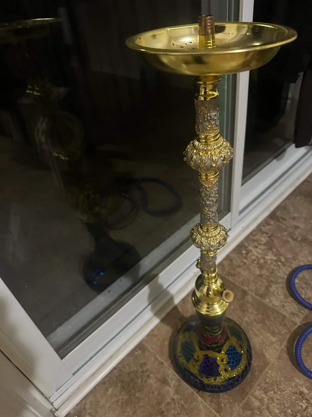 Decorative Hookah with Blue Hose - photo 5