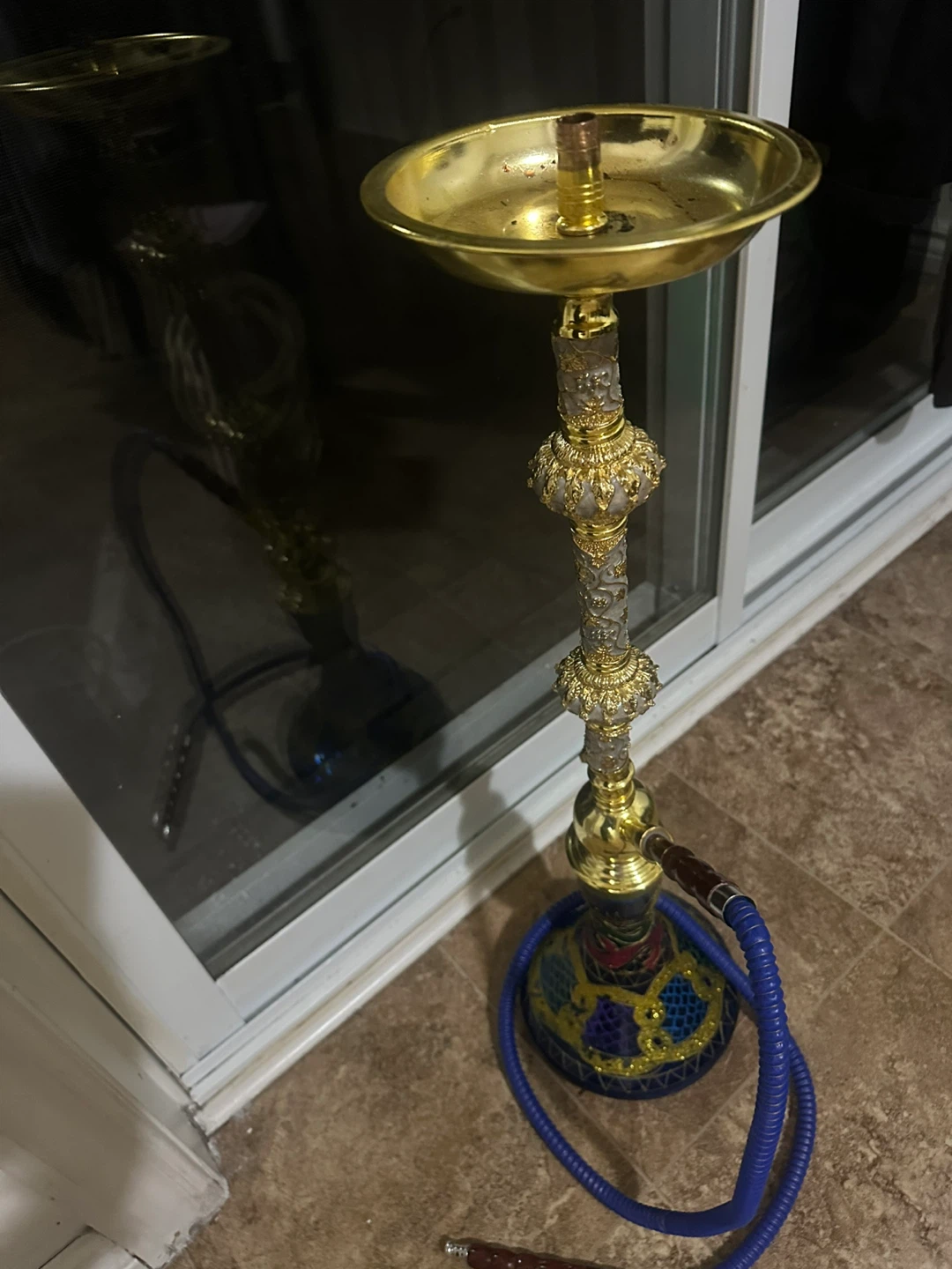 Decorative Hookah with Blue Hose - photo 3