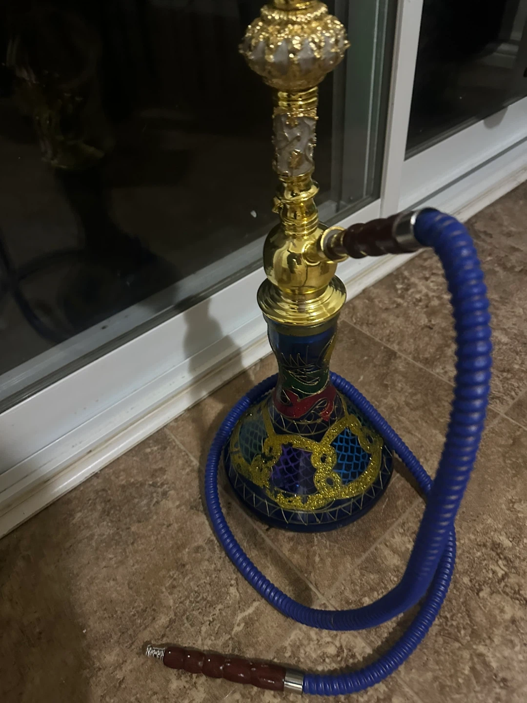 Decorative Hookah with Blue Hose - photo 2