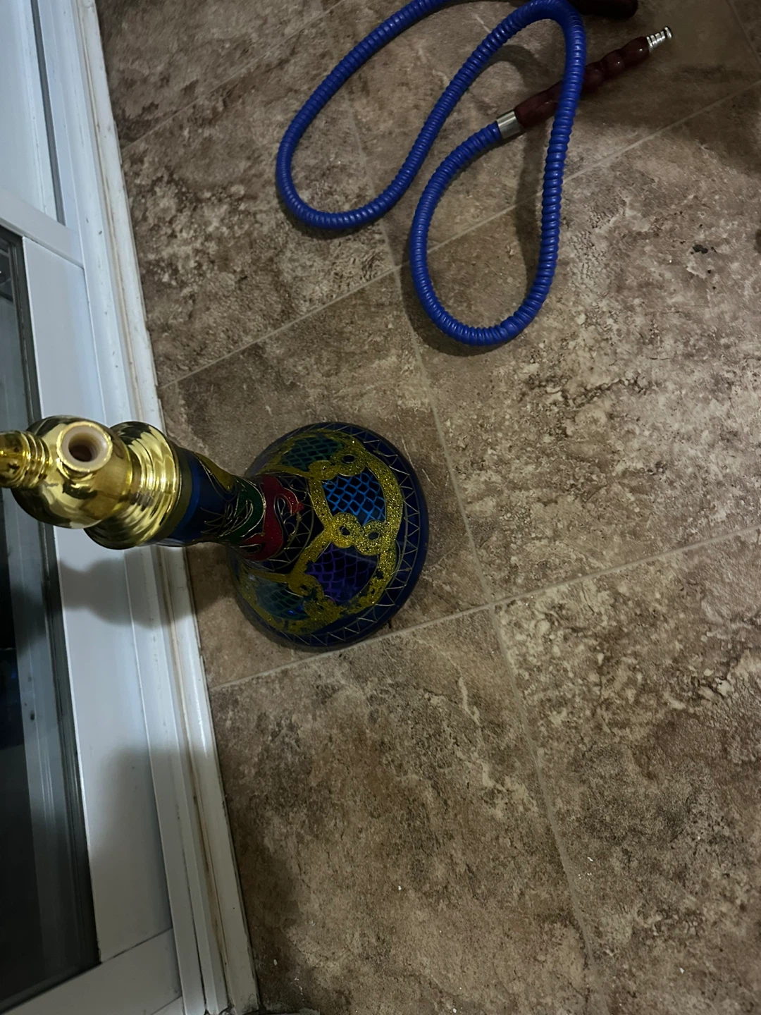Decorative Hookah with Blue Hose - photo 4