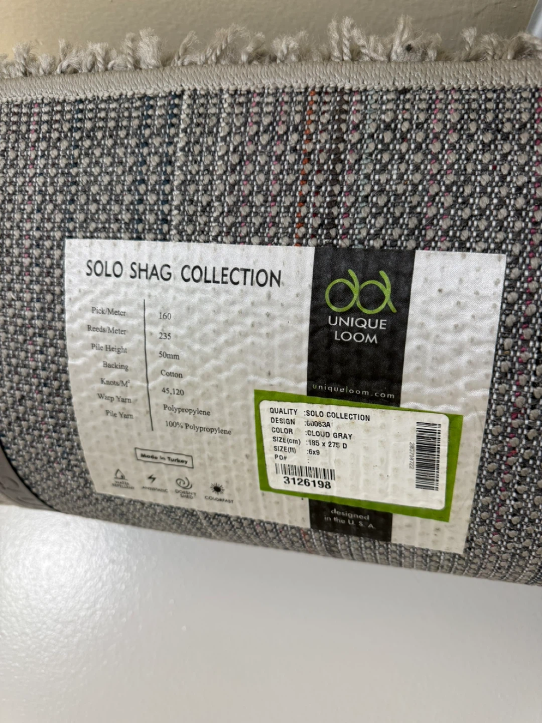 ❗️Final Week❗️Grey Shag Rug (Rectangle 6’x9’) - photo 2