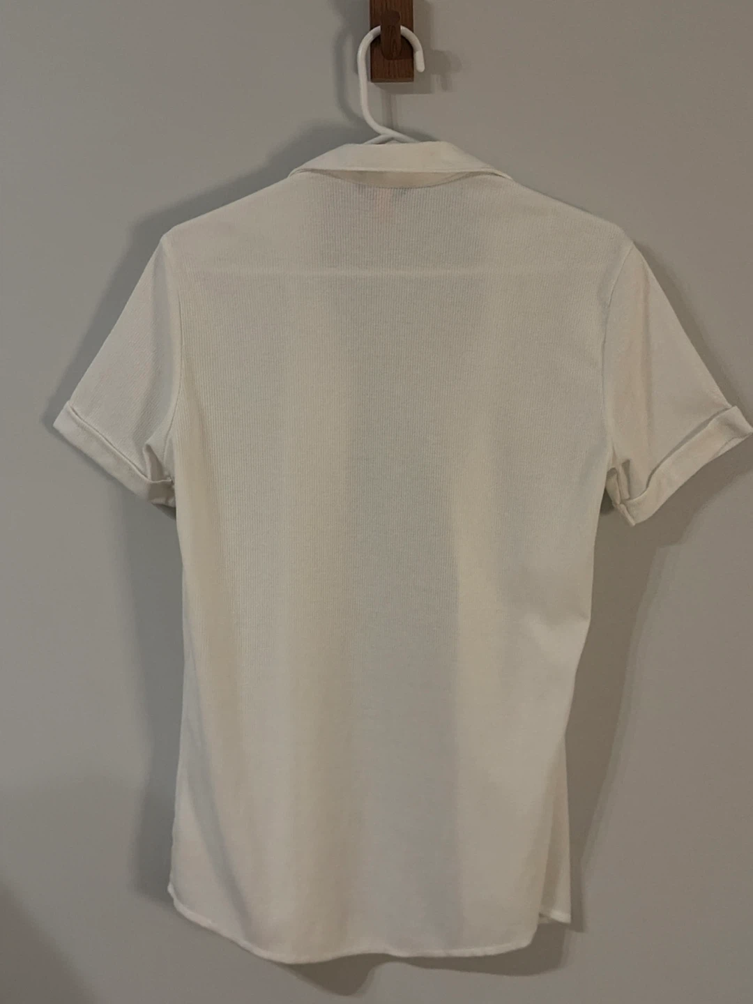 White Button-Up Short Sleeve Shirt - photo 2