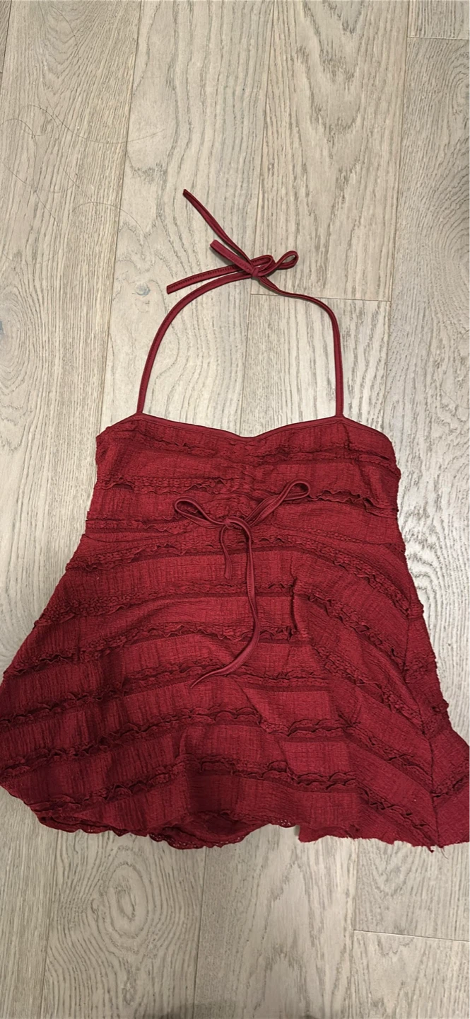 Women's Red Halter Top
