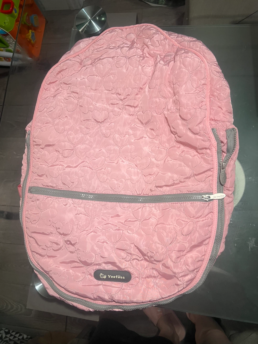 Yoofoss Pink Quilted Carseat Cover