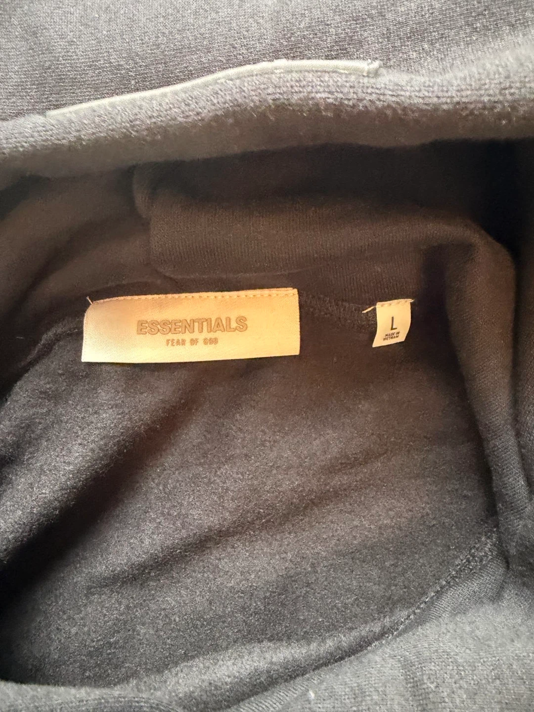 Black Essentials "Fear of God" Hoodie - Size L - photo 3
