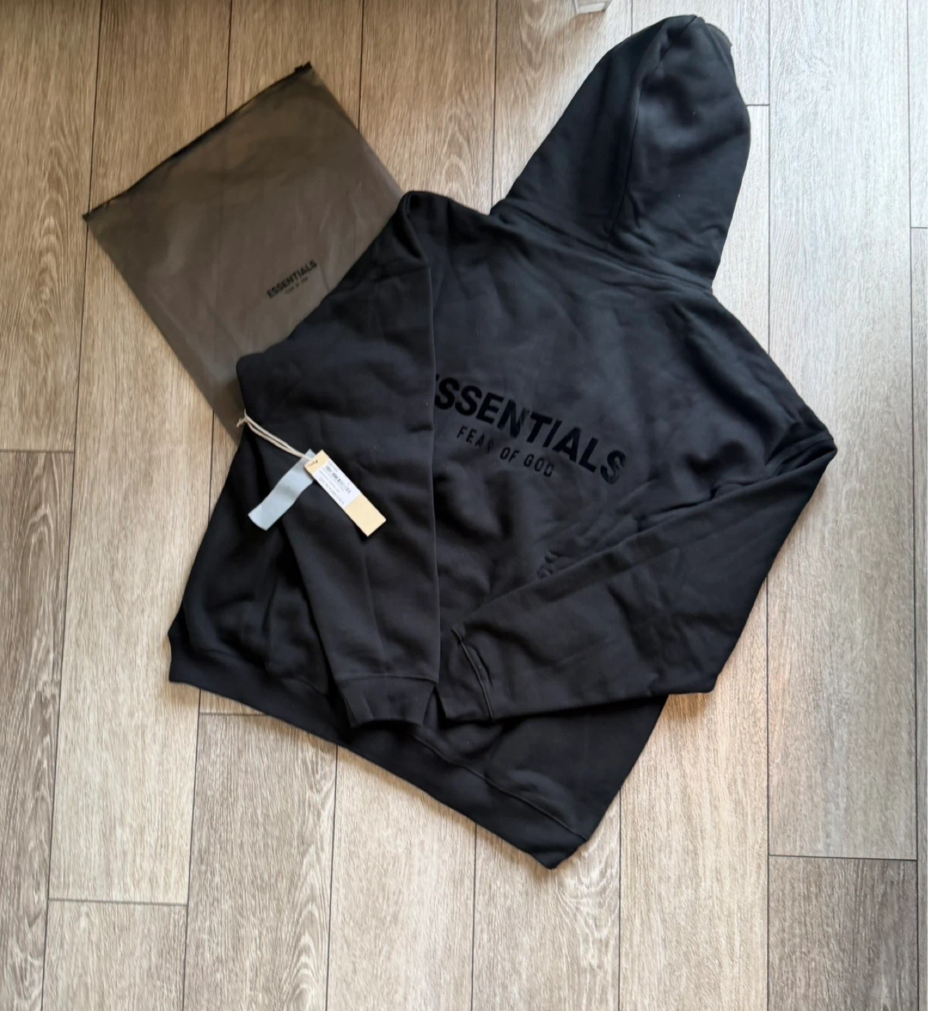 Black Essentials "Fear of God" Hoodie - Size L - photo 2