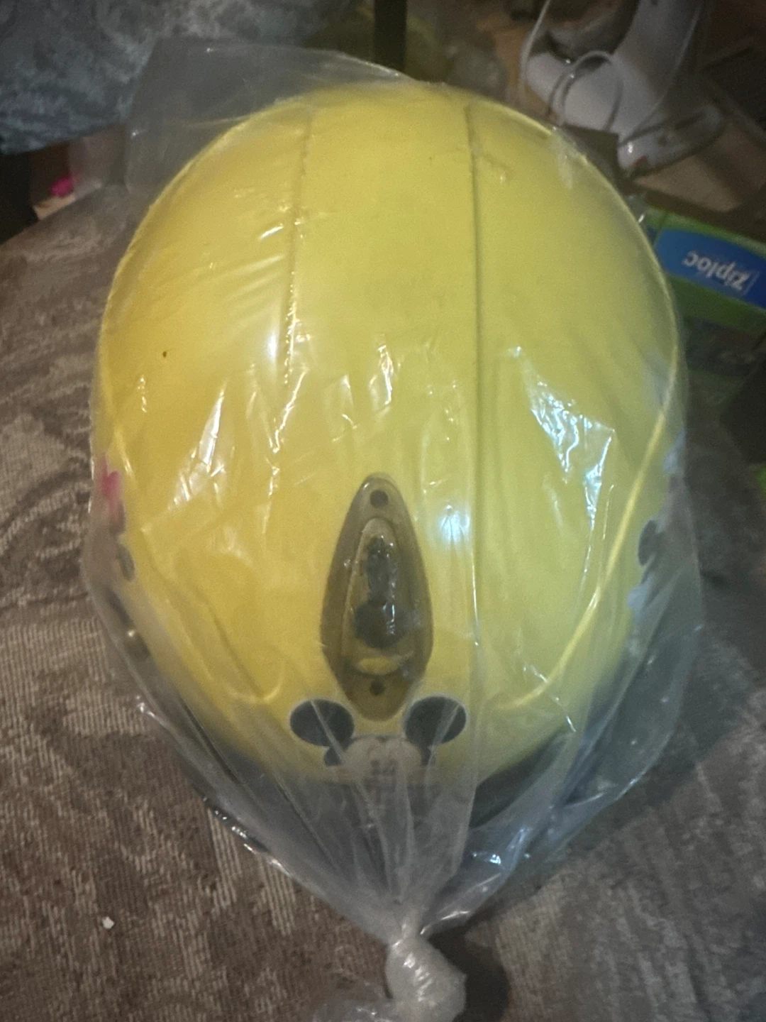 Yellow Children's Helmet with Mickey & Minnie Mouse - photo 3