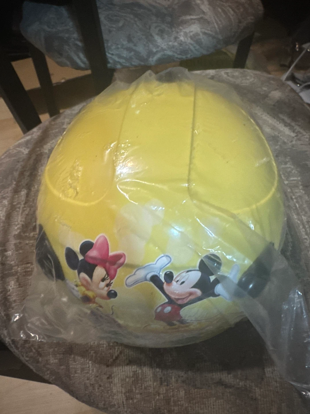 Yellow Children's Helmet with Mickey & Minnie Mouse - photo 2