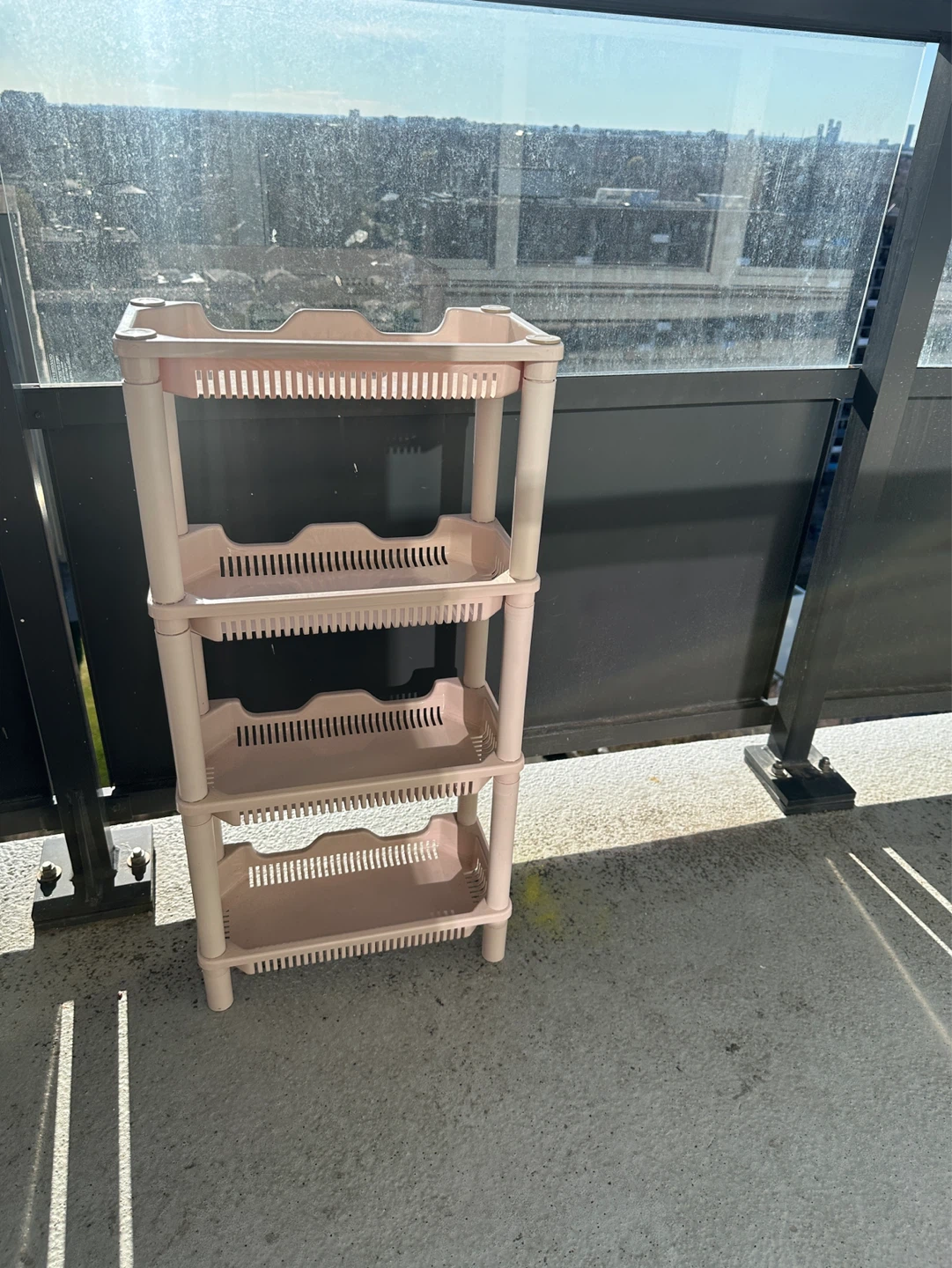 Pink 4-Tier Plastic Shelf Unit - photo 2