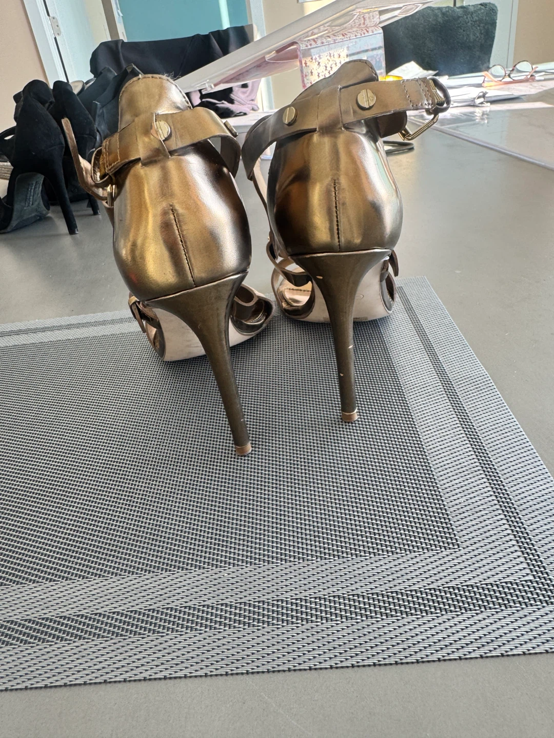Ivanka Trump Gold Strappy Heels - photo 3
