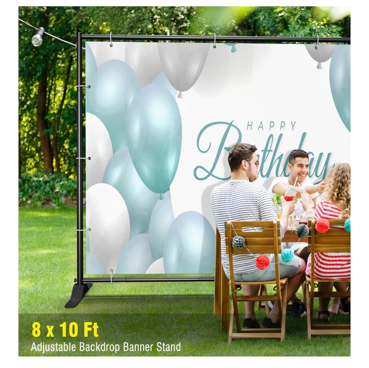 Adjustable Backdrop Banner Stand 8 x 10 Ft - photo 3