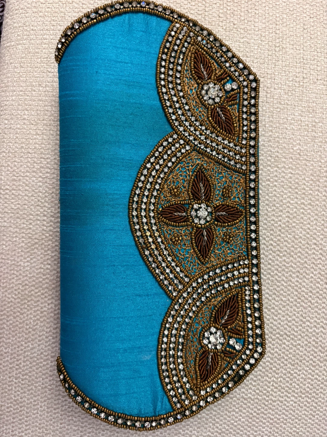 Embellished Teal Clutch/Wallet
