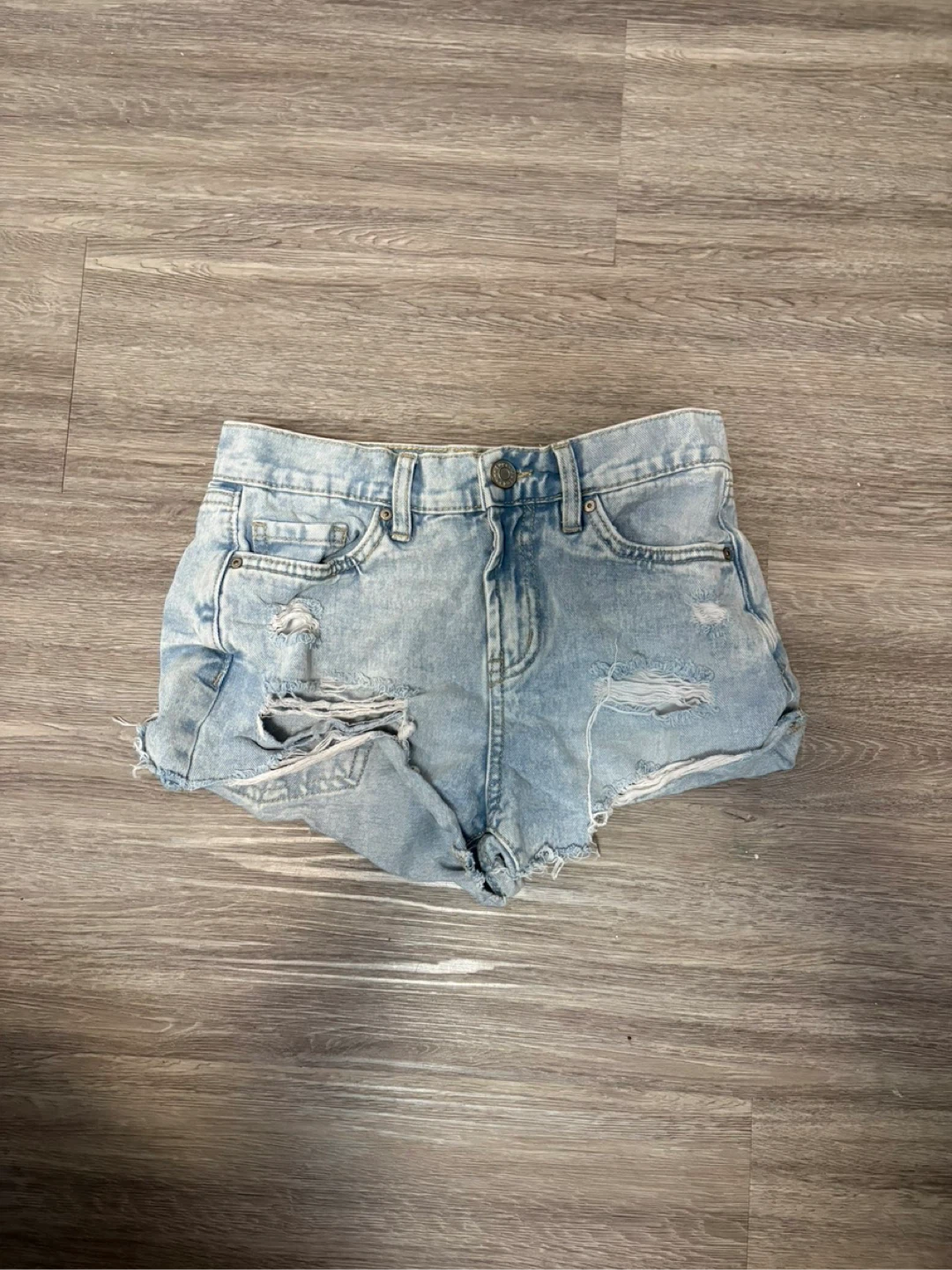 2 Pairs Chelsea Distressed Denim Shorts Size 0