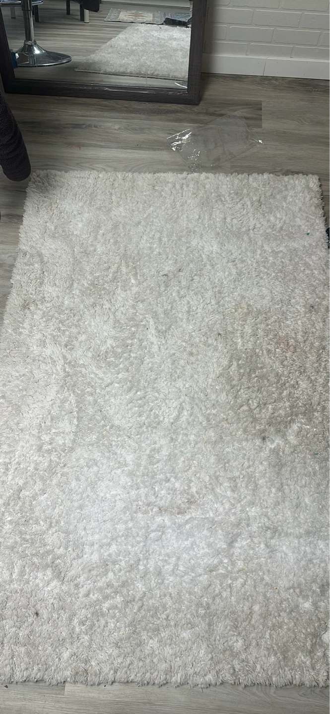 White Shaggy Rug