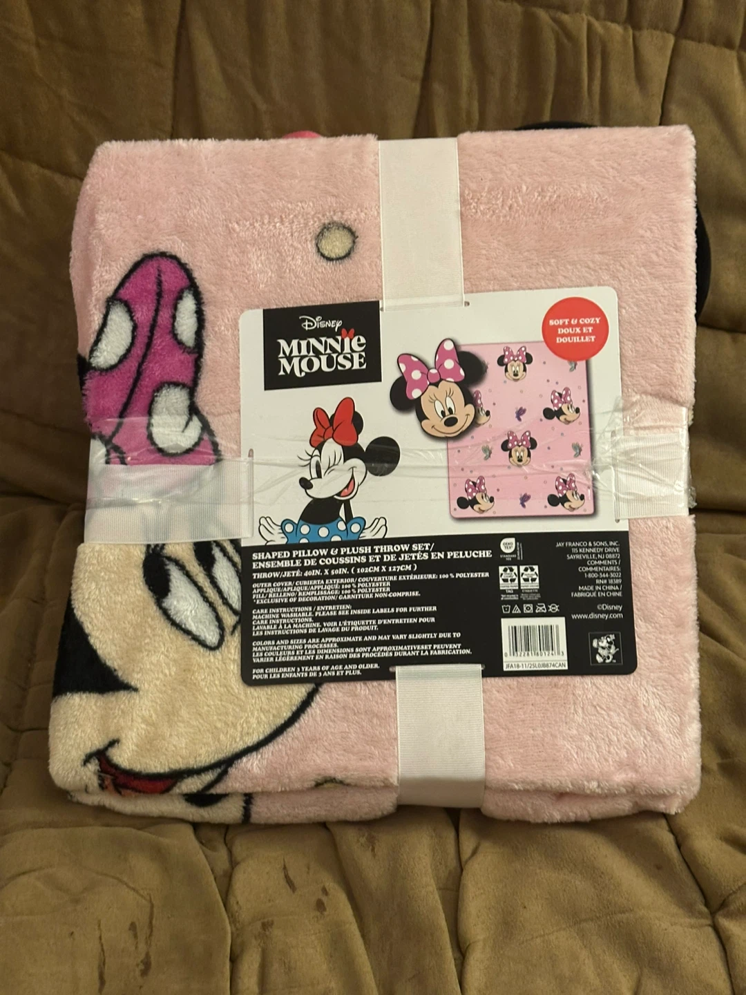 Disney Minnie Mouse Shaped Pillow & Plush Throw Set - photo 2